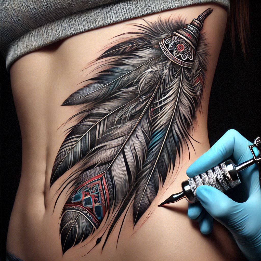 Indian Feather Tattoo 11