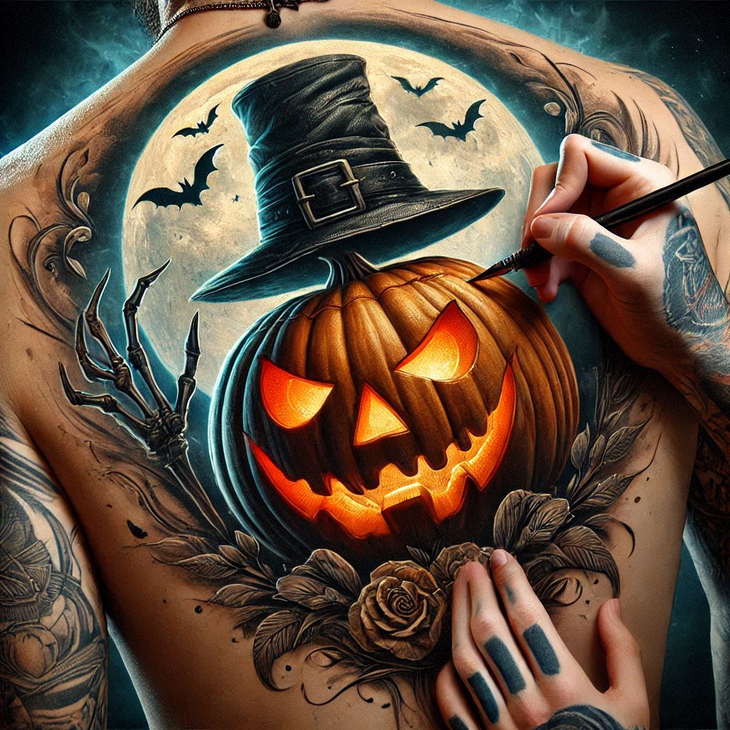 Jack O Lantern Tattoo 9