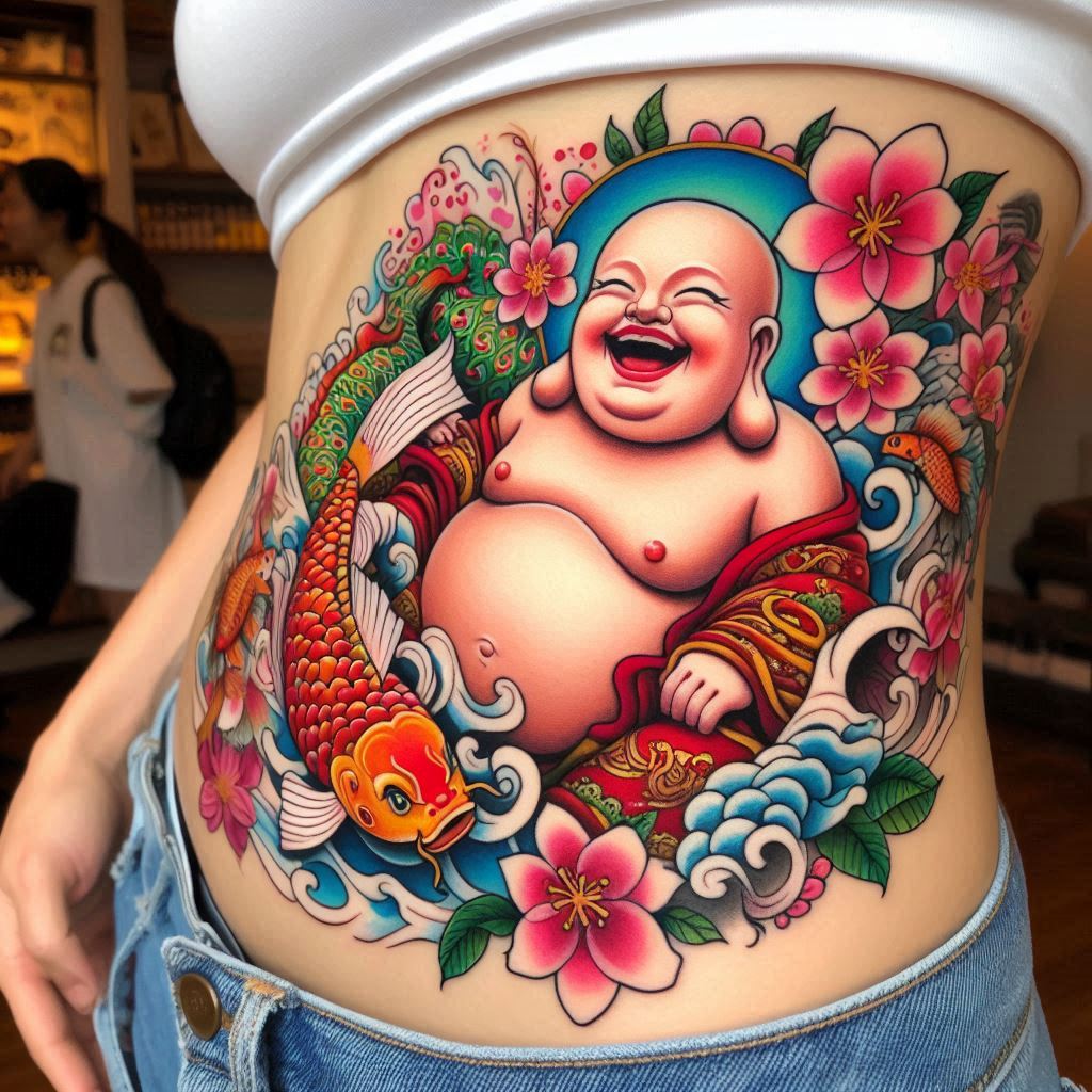 Laughing Buddha Tattoo 11