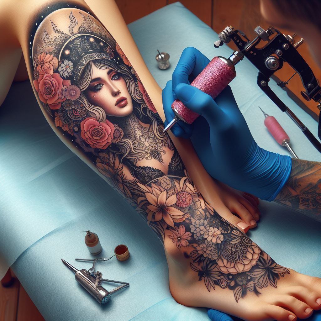 Leg Tattoo 6