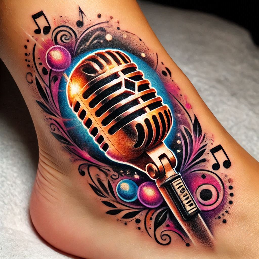 Microphone Tattoo 15