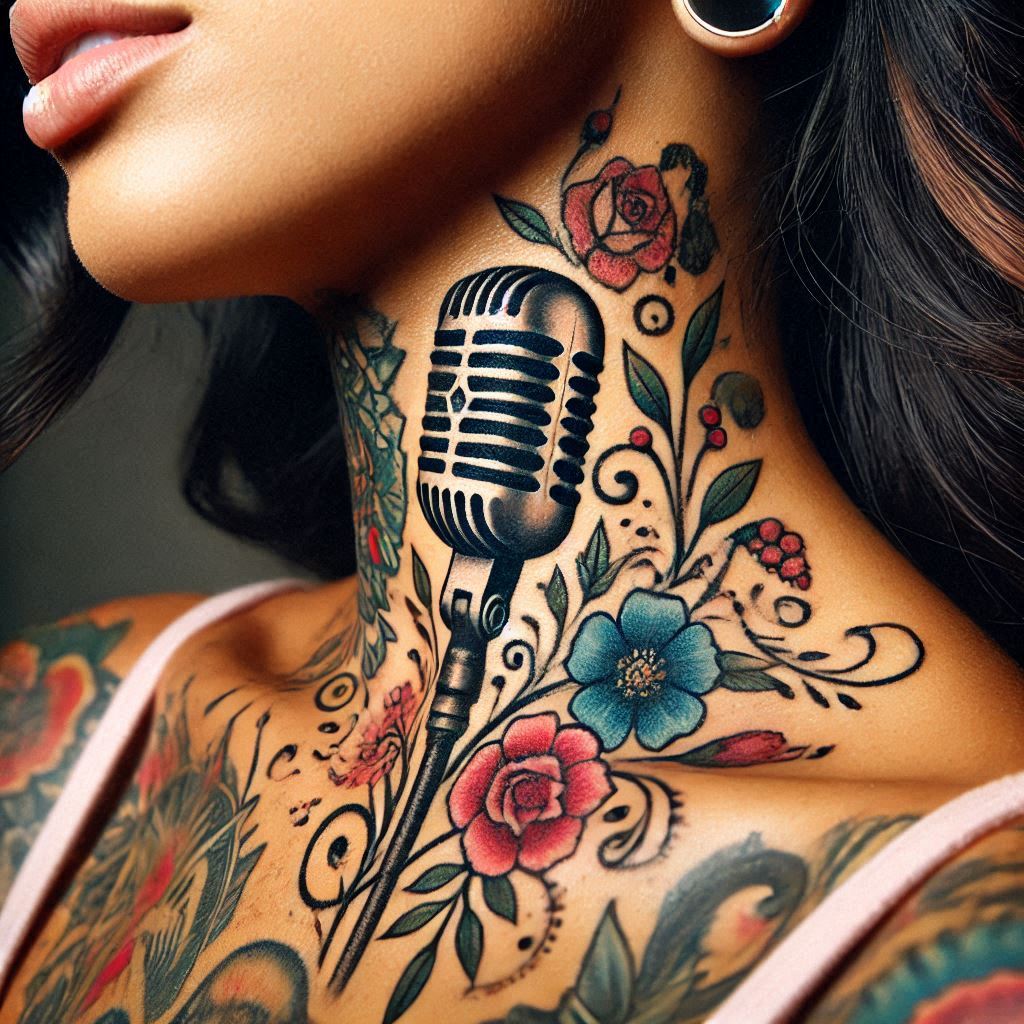 Microphone Tattoo 8