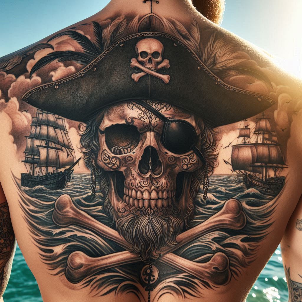 Pirate Skull Tattoo 10