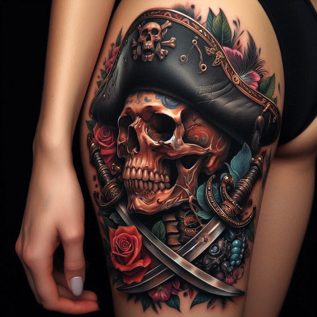 Pirate Skull Tattoo 11