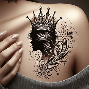 Queen Crown Tattoo 6