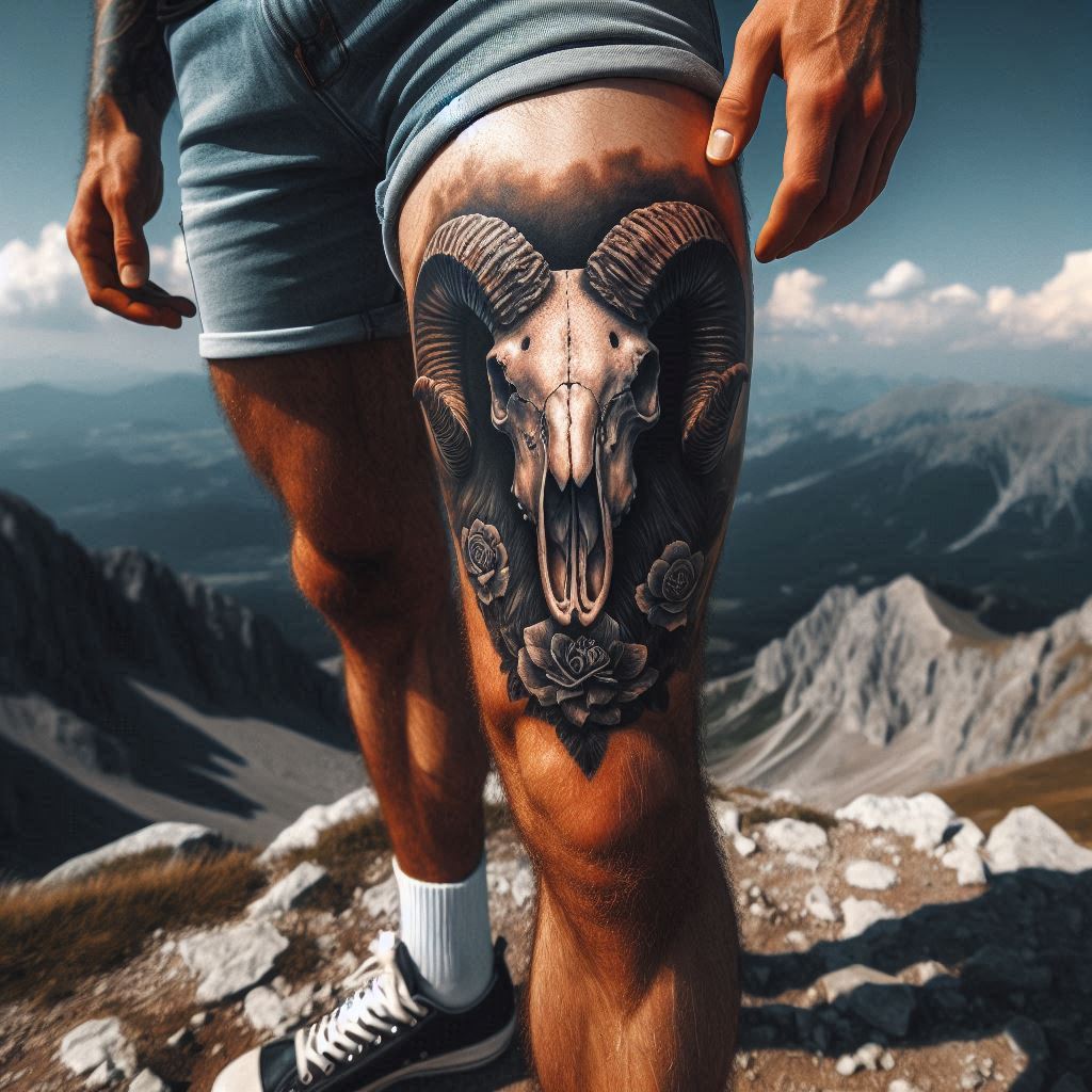 Ram Skull Tattoo 13