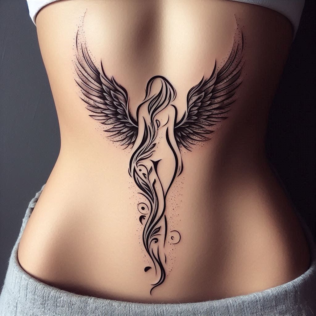 Simple Angel Wings Tattoo 11