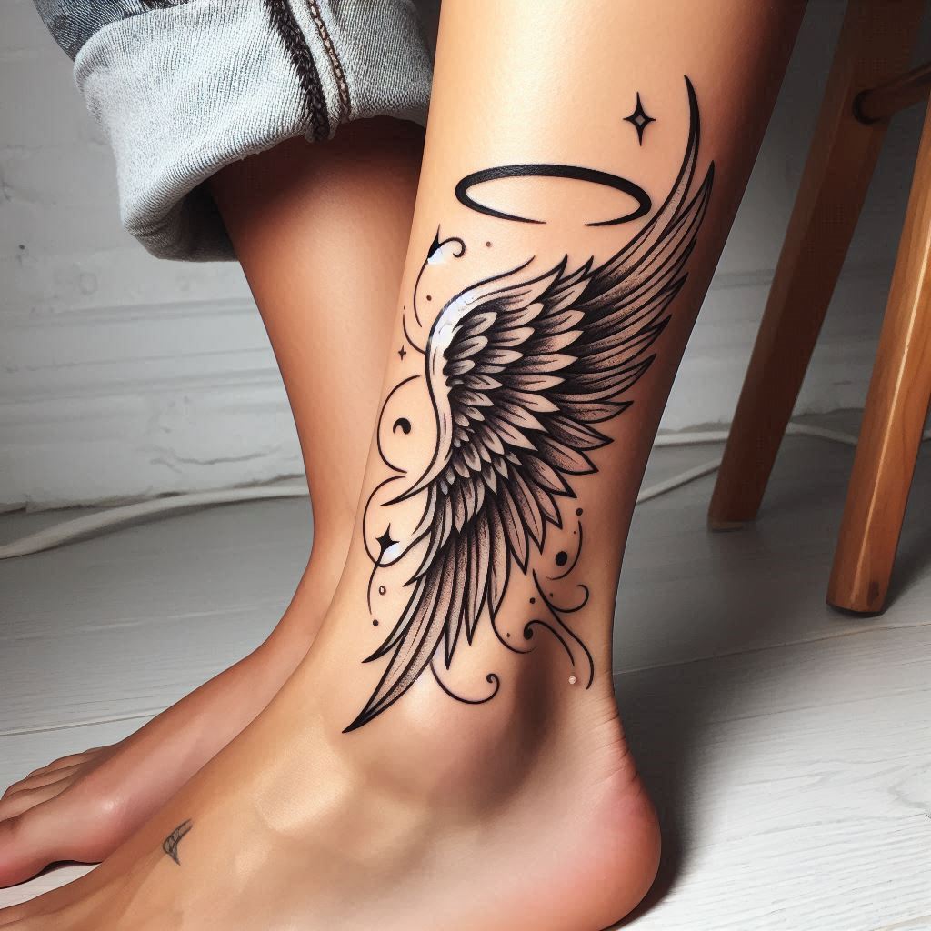 Simple Angel Wings Tattoo 15