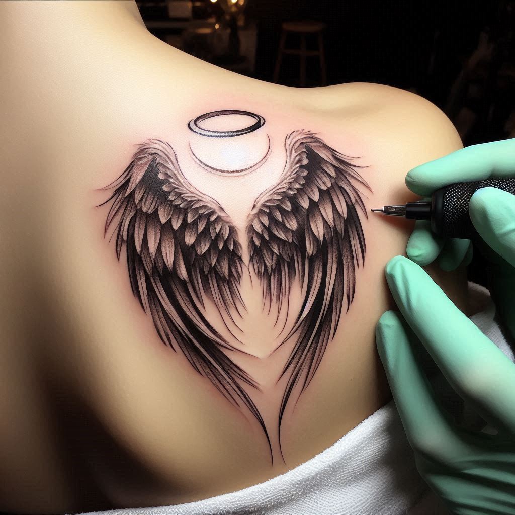 Simple Angel Wings Tattoo 6