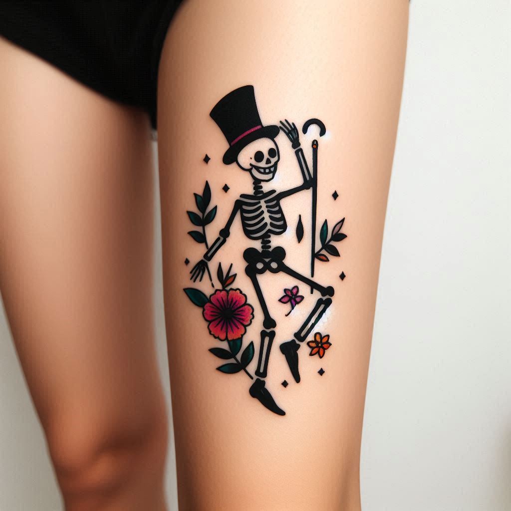 Simple Skeleton Tattoo 14