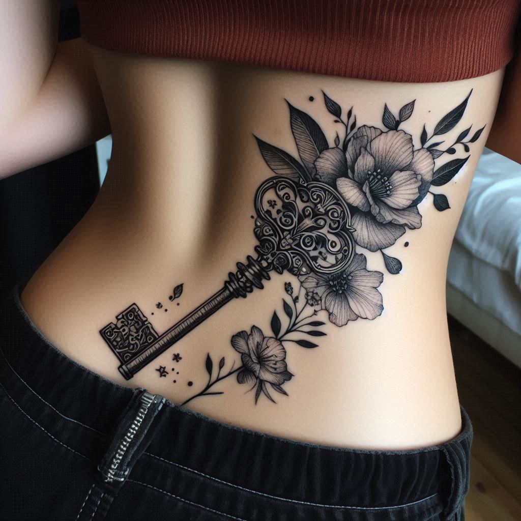 Skeleton Key Tattoo 12