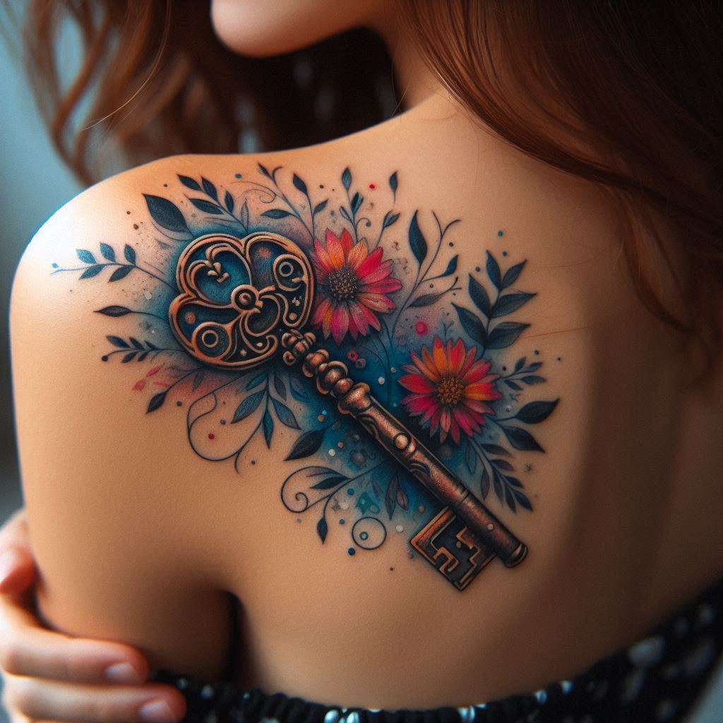 Skeleton Key Tattoo 5