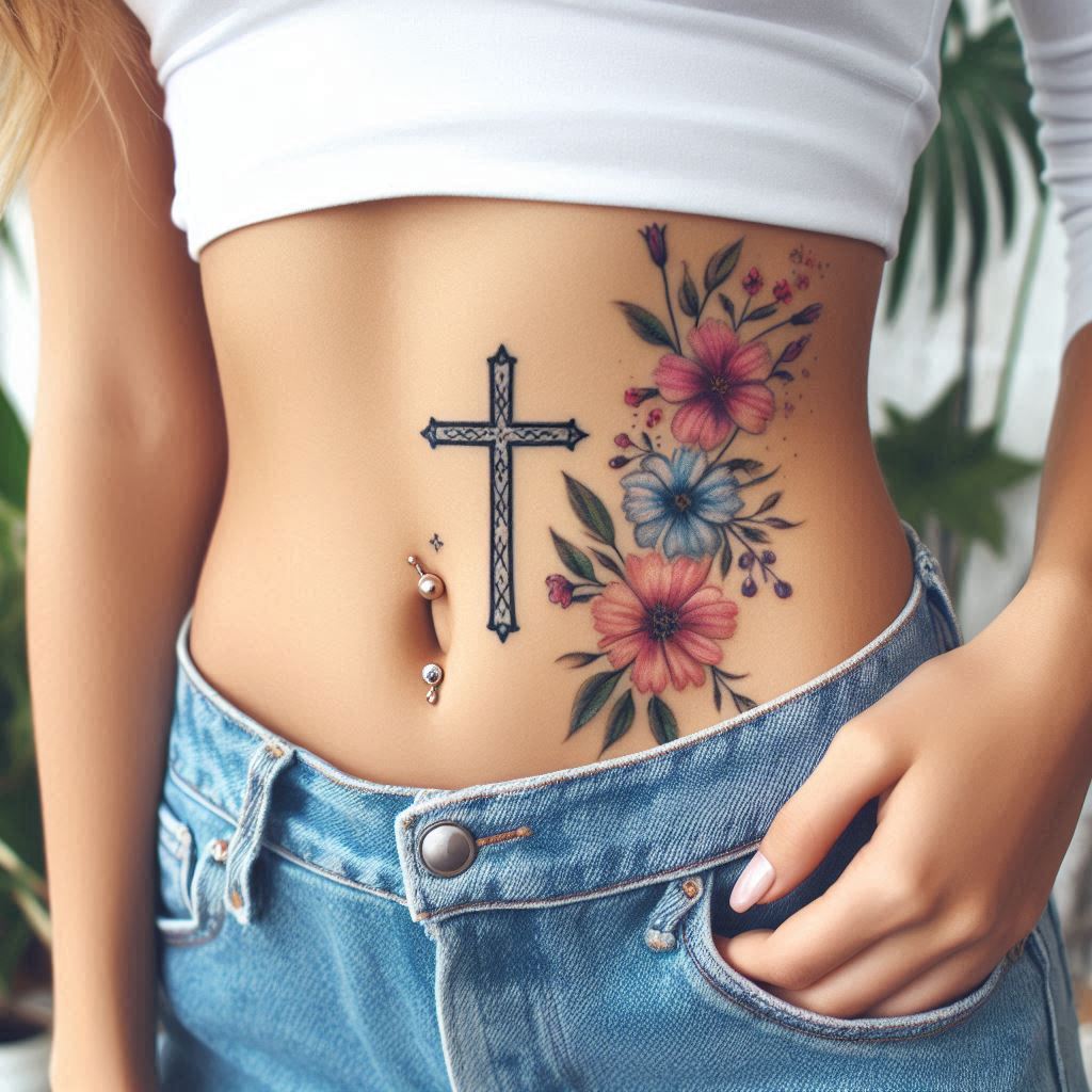 Small Cross Tattoo 11