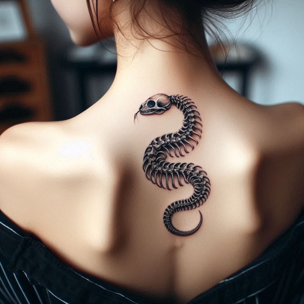 Snake Skeleton Tattoo 10