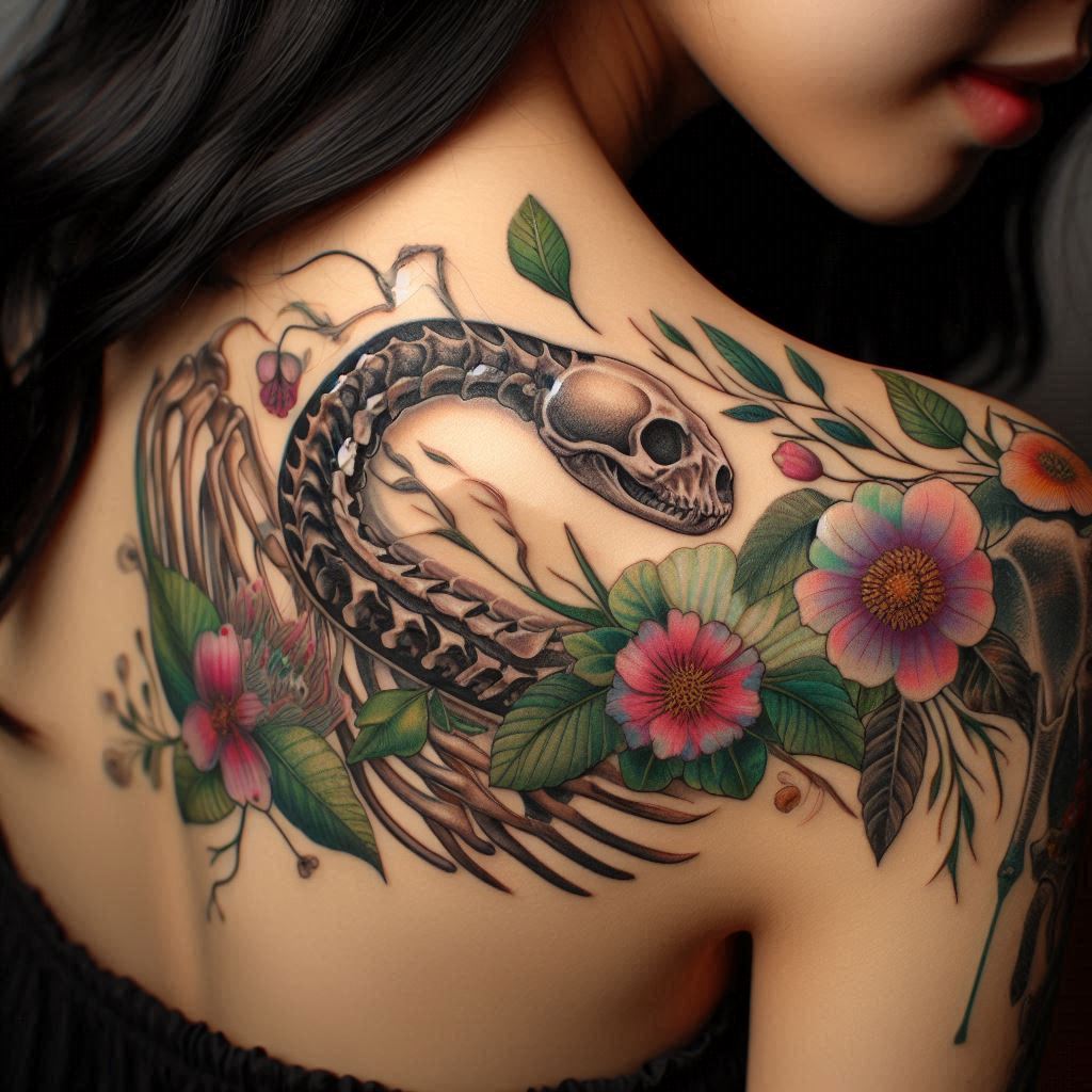 Snake Skeleton Tattoo 5