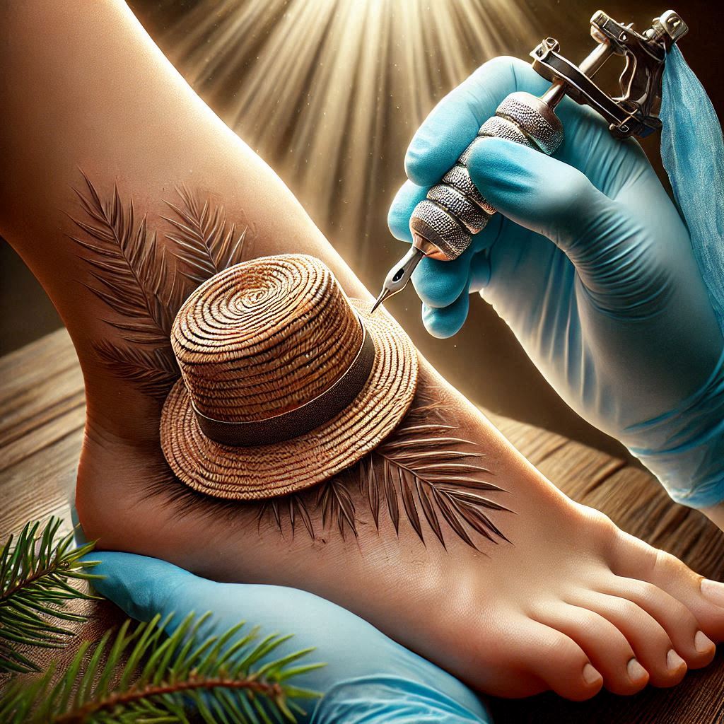 Straw Hat Tattoo 15