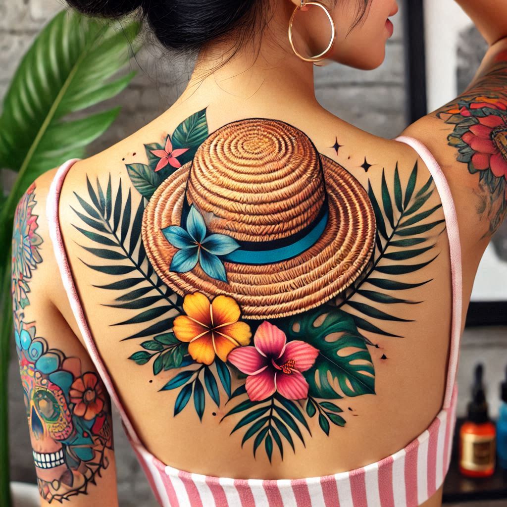 Straw Hat Tattoo 9