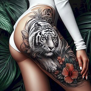 Thigh Tattoo 19