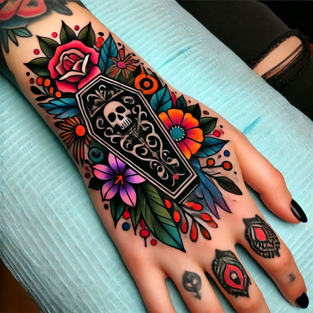 Traditional Coffin Tattoo 1