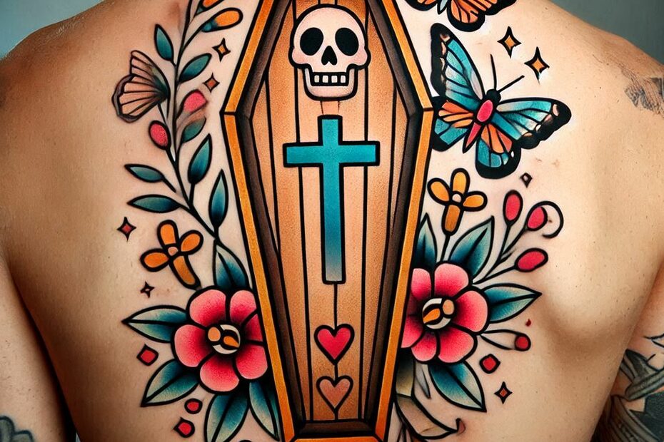 Traditional Coffin Tattoo 10