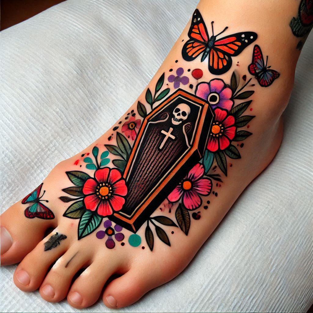 Traditional Coffin Tattoo 18