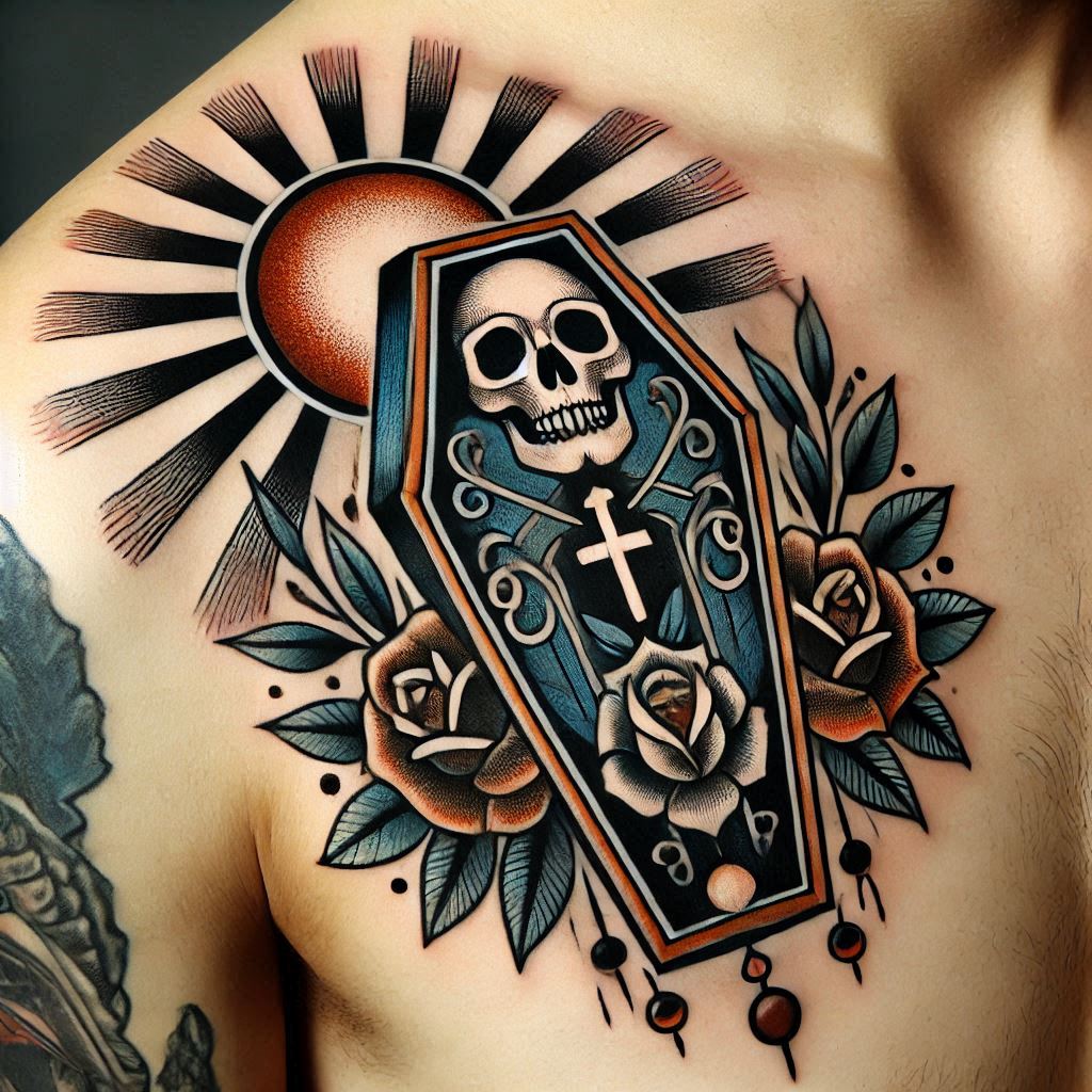 Traditional Coffin Tattoo 6