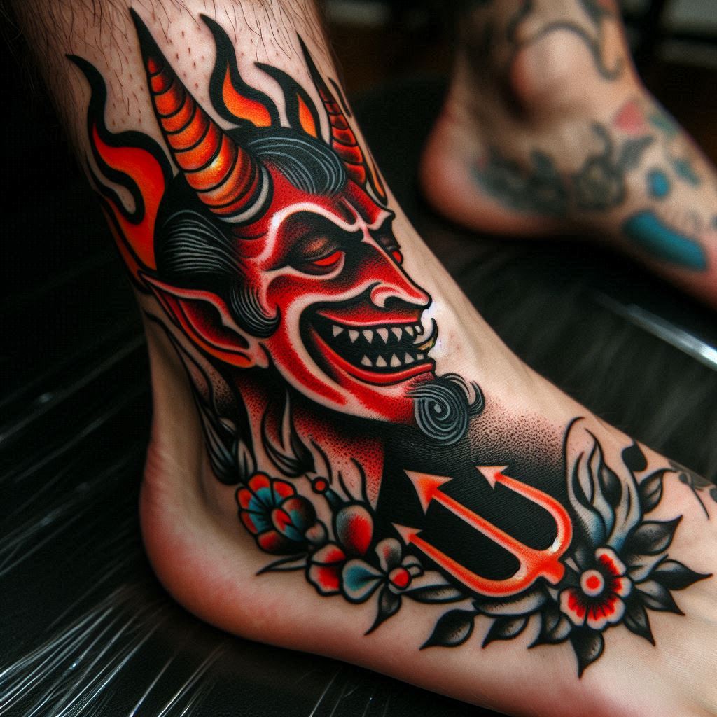 Traditional Devil Tattoo 16