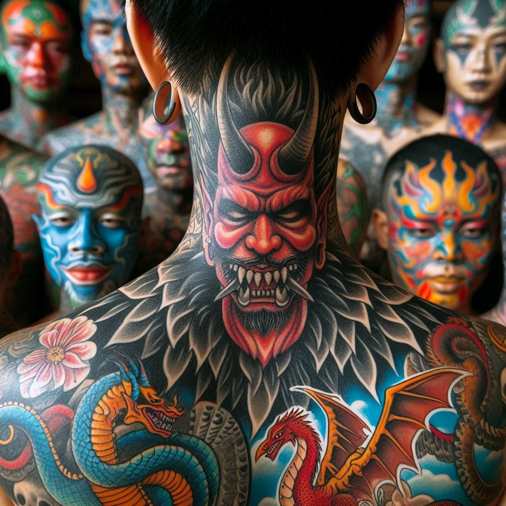 Traditional Devil Tattoo 8