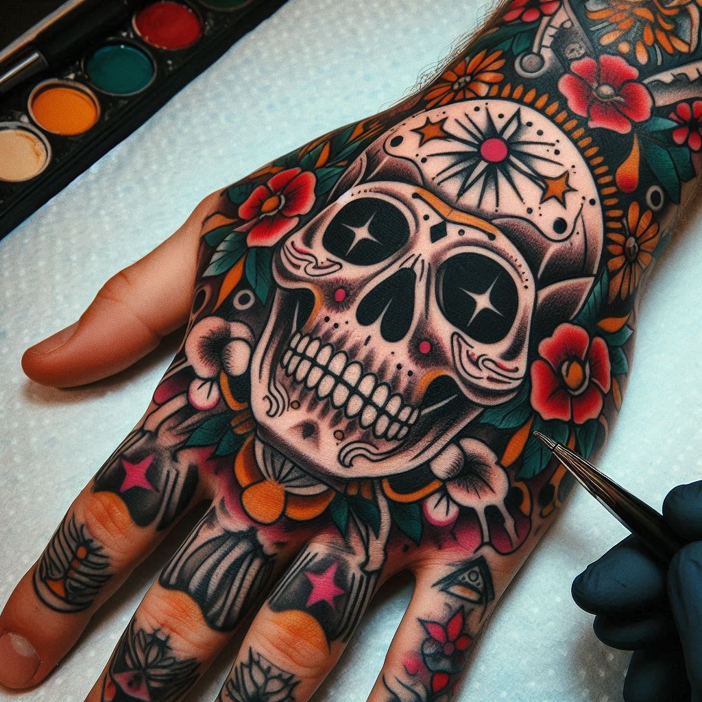 Traditional Skull Tattoo 2