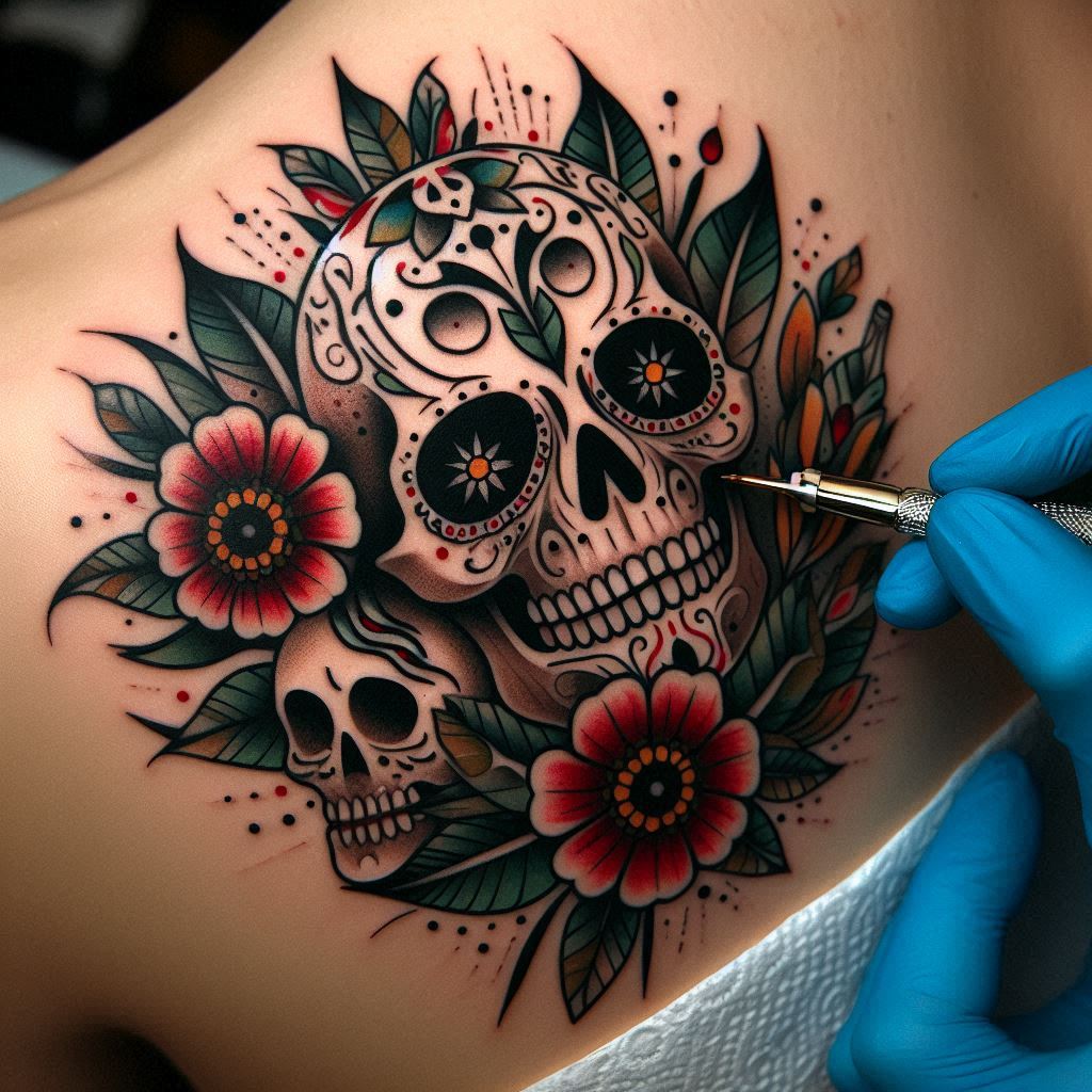 Traditional Skull Tattoo 6