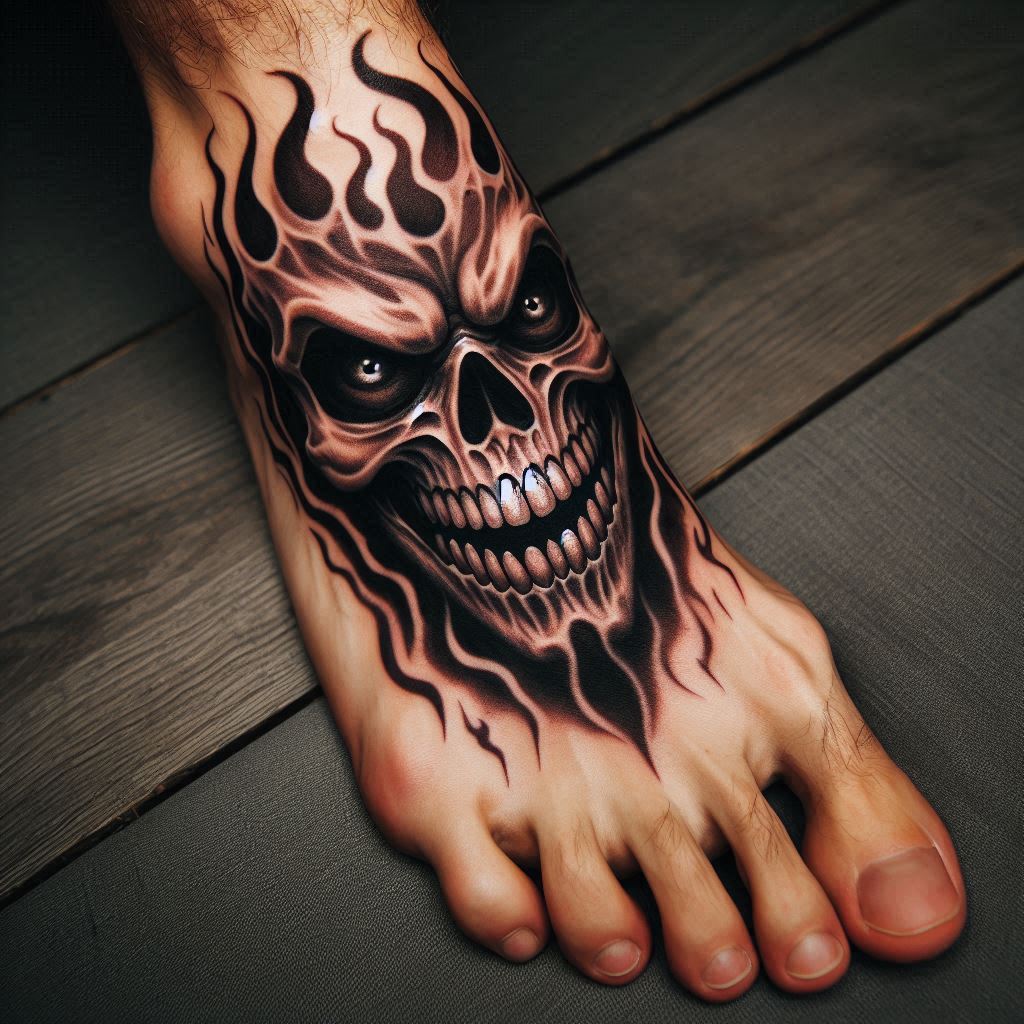 Wicked Skull Tattoo 18