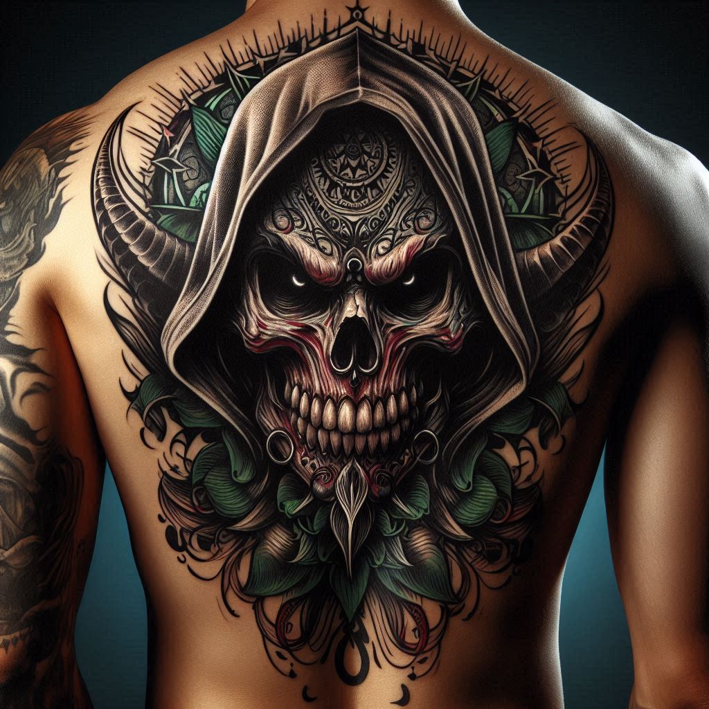 Wicked Skull Tattoo 9