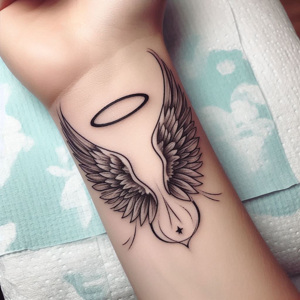 Wrist Angel Wings Tattoo 3