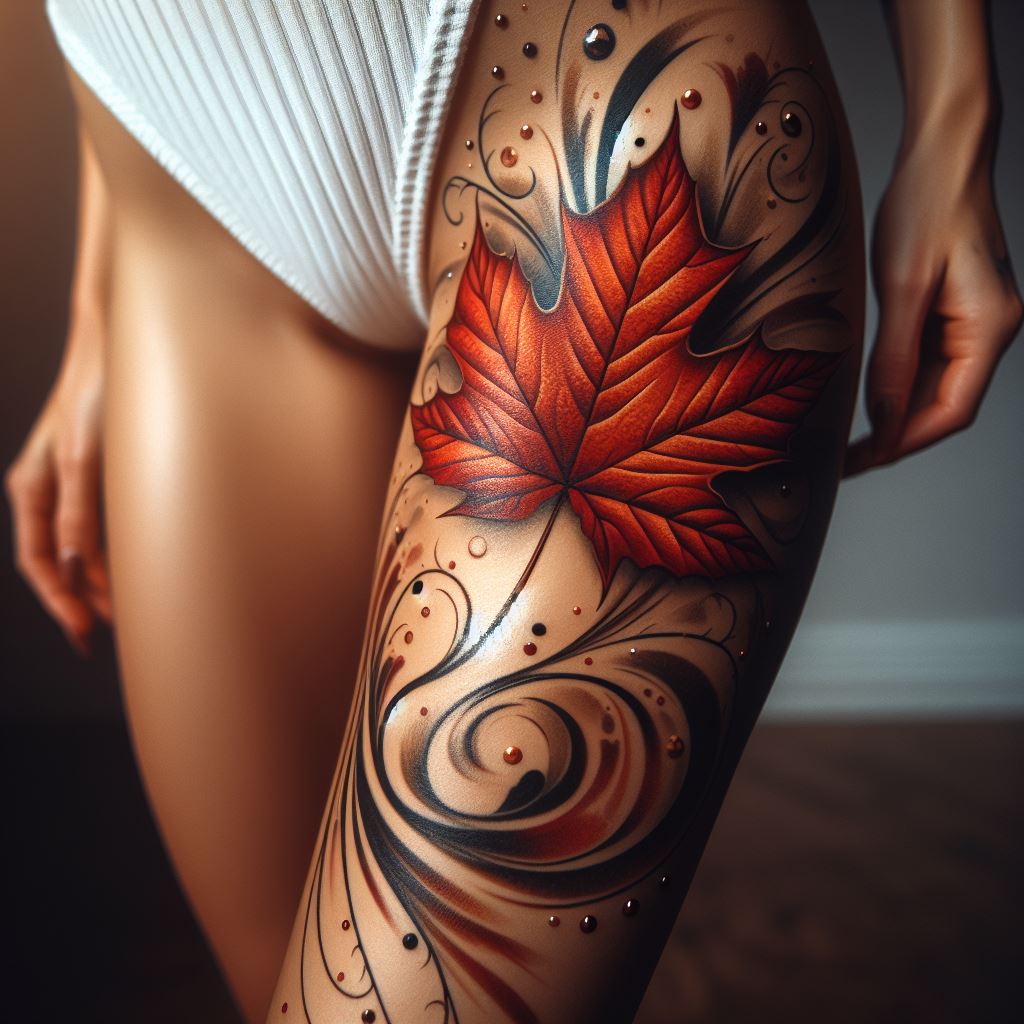 Maple Leaf Tattoo 13