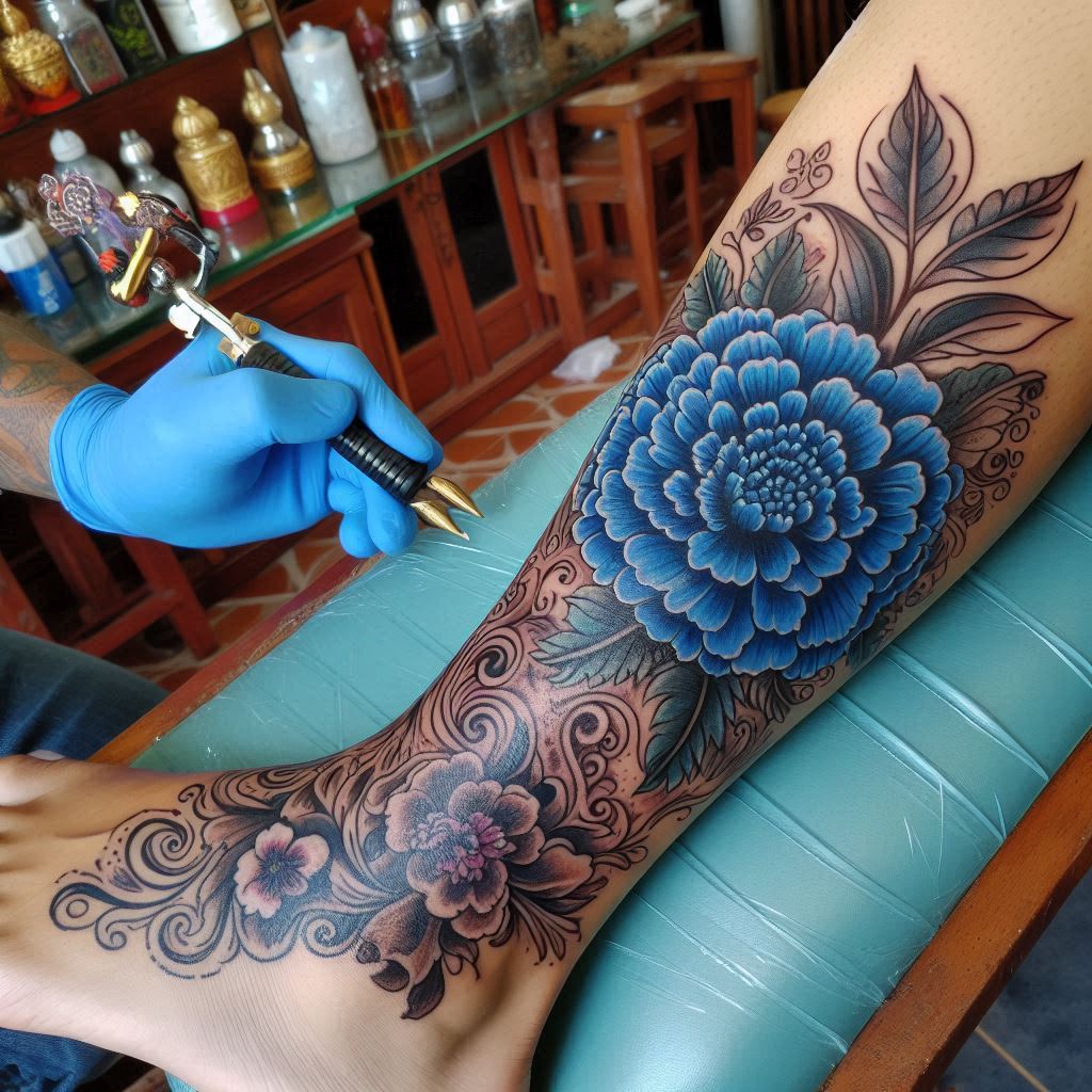 Marigold Tattoo 14