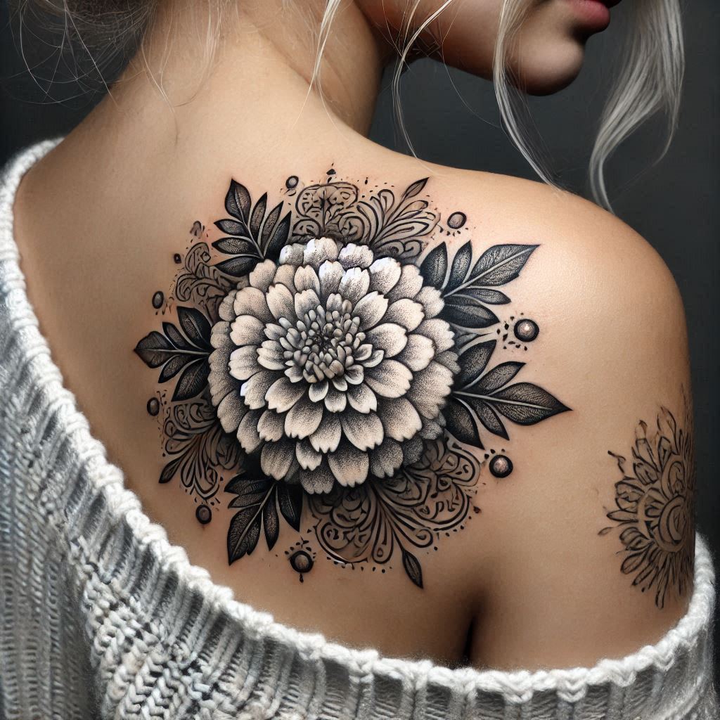 Marigold Tattoo 5