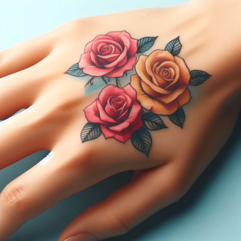 Rose Hand Tattoo 13