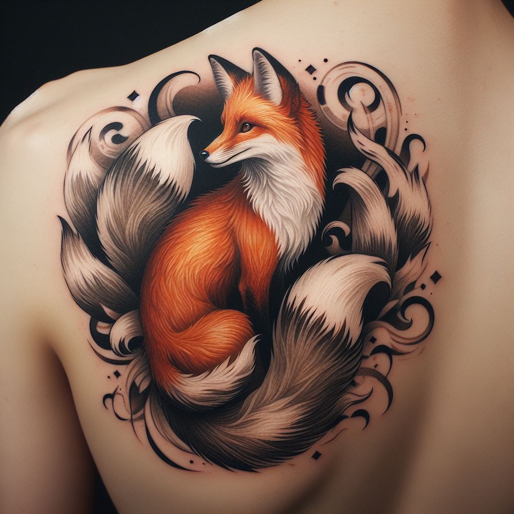 Nine Tailed Fox Tattoo 5