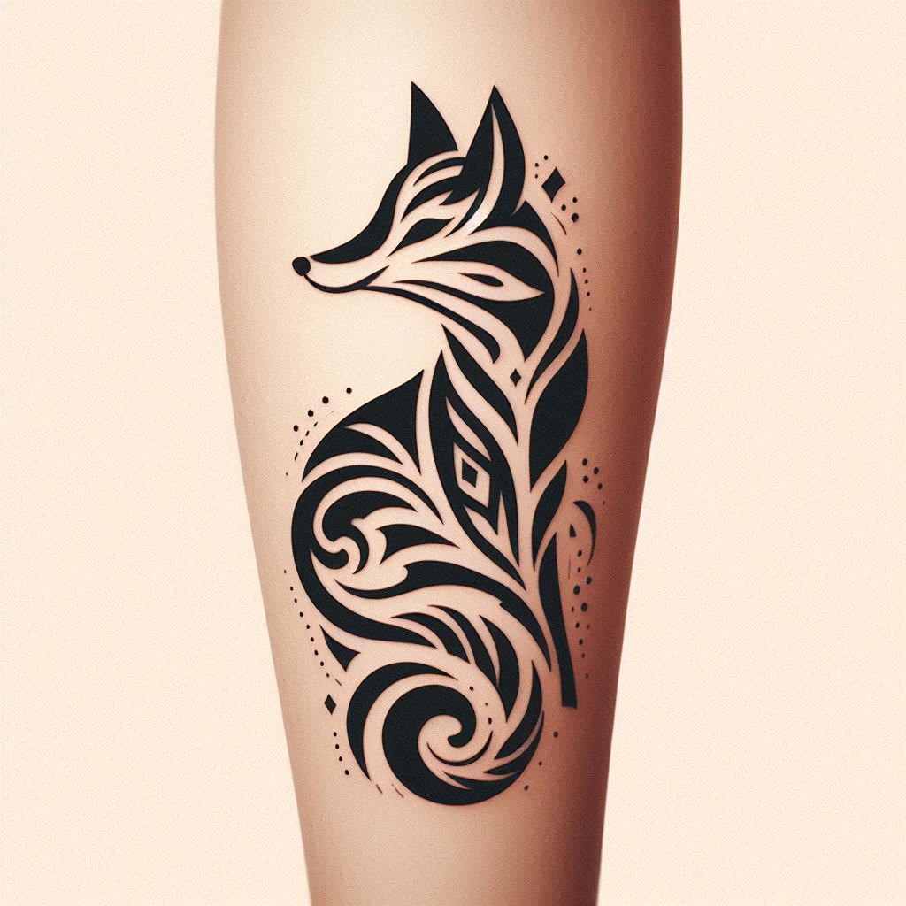 Simple Fox Tattoo 7